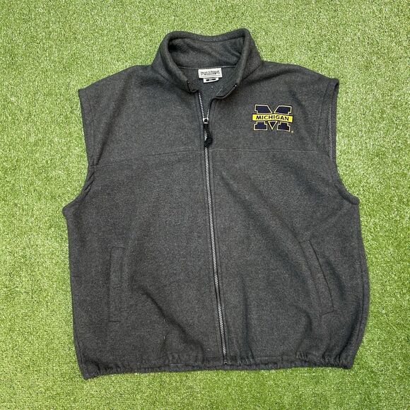 Michigan Wolverines Vintage Steve & Barrys Gray Full Zip Jacket Size XL - Picture 1 of 6